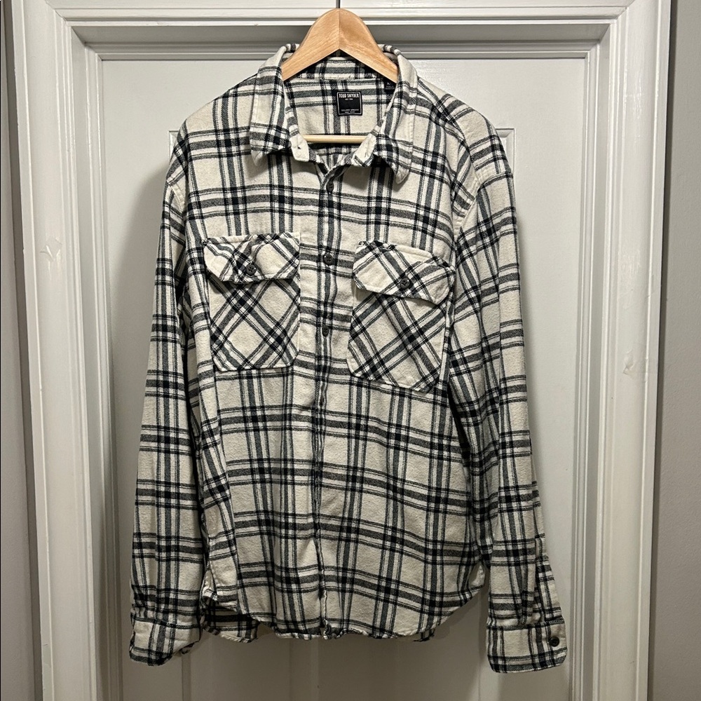 Todd Snyder Black and White Flannel Shirt